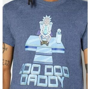 Rick and Morty The Old Man and the Seat cartoon graphic T shirt size L